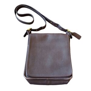 Vintage Y2K COACH 9144 Chocolate Brown  Leather Legacy Studio Flap Crossbody